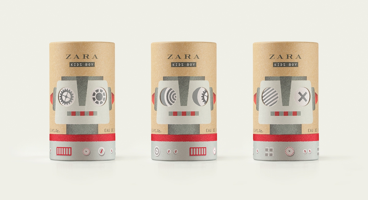 ZARA KIDS，用于嬰兒的香水包裝設計